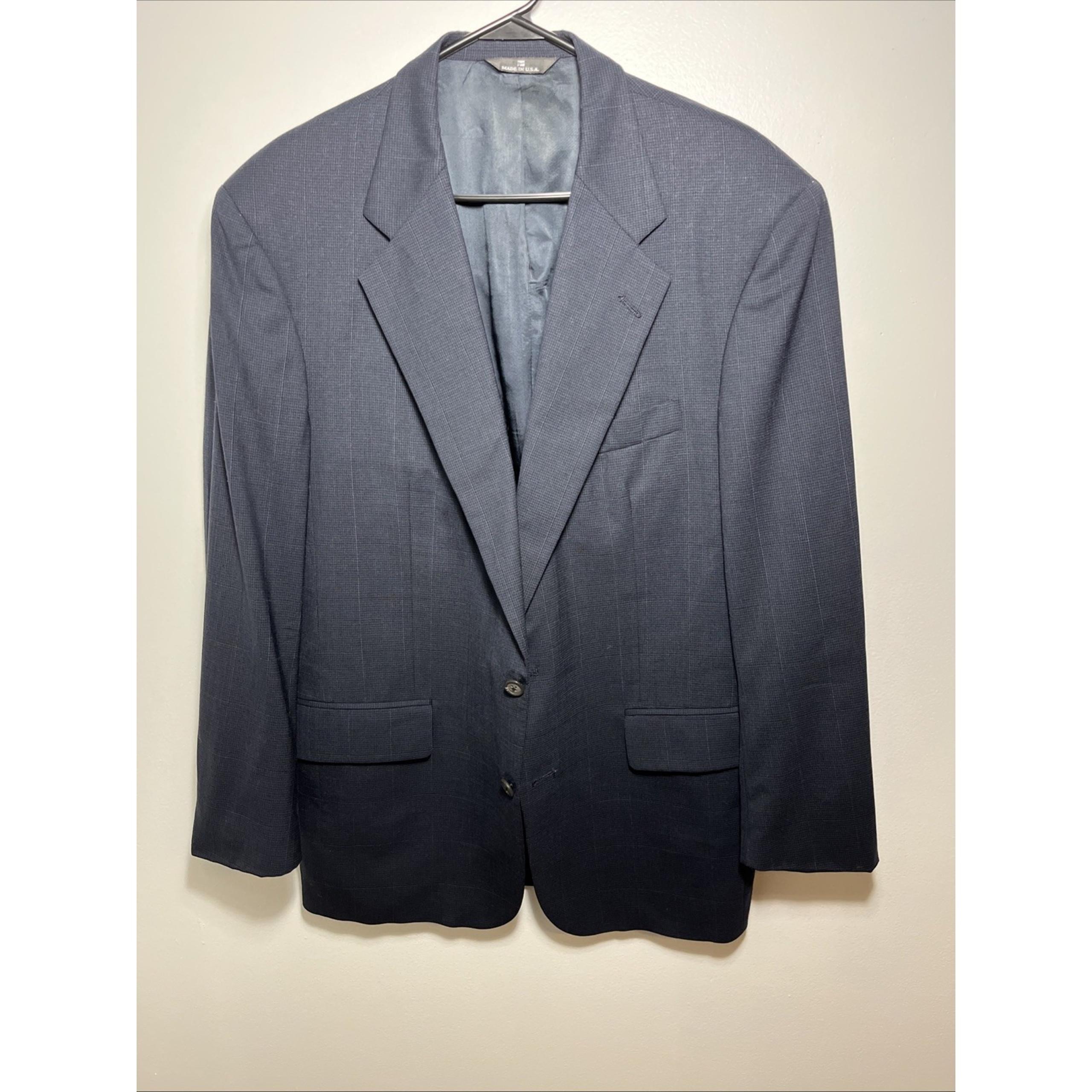 Ralph Lauren Polo University Club Blazer 42R Navy /Pattern