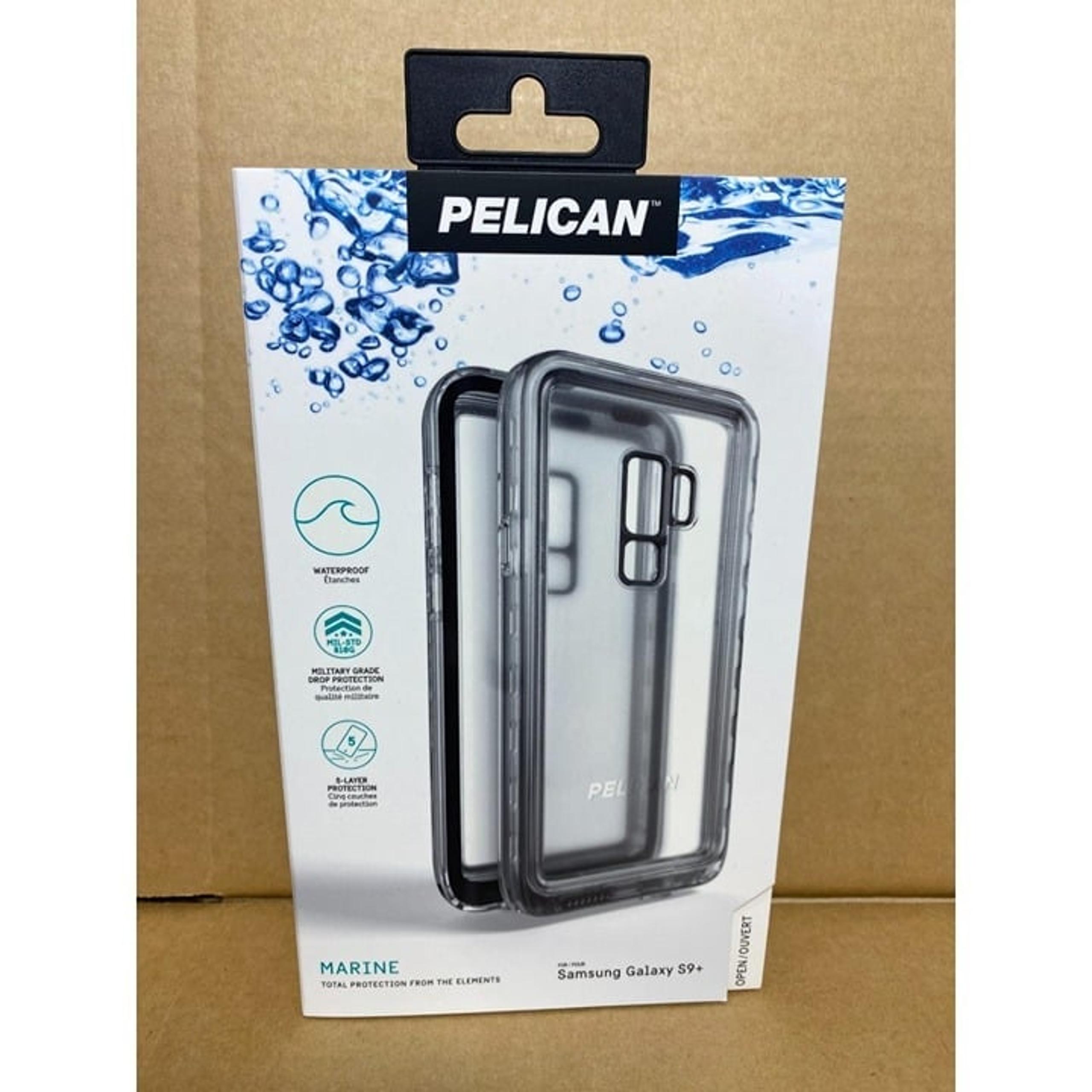 Samsung Galaxy S9+ Plus Waterproof Case Pelican Marine Clear Black