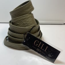 G.I.L.I Embossed Leather Reversible Obi Wrap Belt Medium/Large New (Sm Flaw)