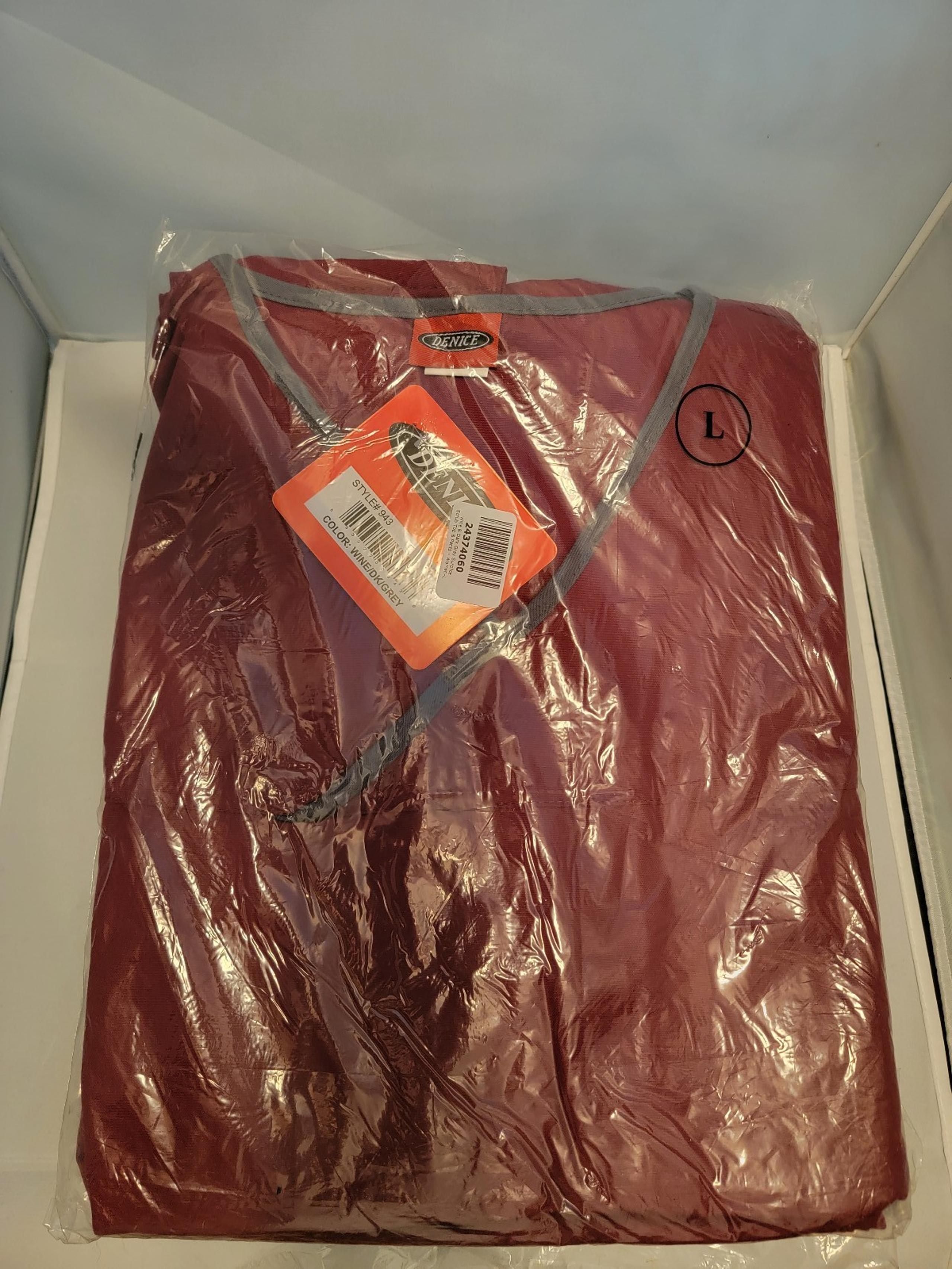 Denice Brand Large Women's Scrubs in Burgundy
