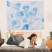 Bar Art Wall Decor, Blue Trendy Retro Cheers Cocktail Champagne Tapestry Hang
