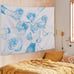 Bar Art Wall Decor, Blue Trendy Retro Cheers Cocktail Champagne Tapestry Hang