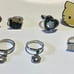 New Sanrio Hello Kitty Vintage Adjustable Rings 2007-2011 Lot of 7 Rings
