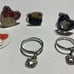 New Sanrio Hello Kitty Vintage Adjustable Rings 2007-2011 Lot of 7 Rings