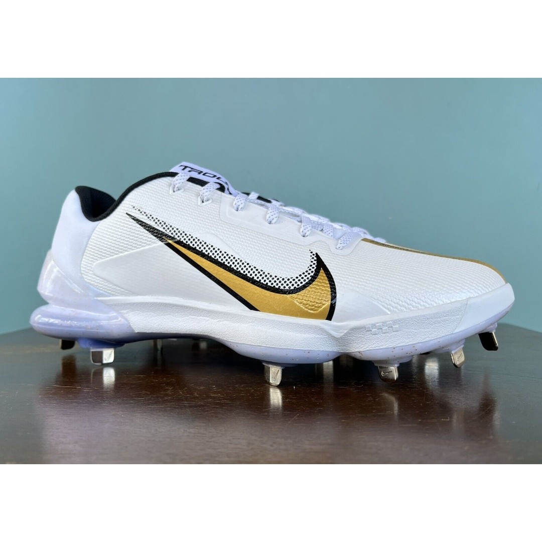 Nike Force Zoom Trout 7 Pro White/Gold Baseball Cleats Men’s Size 14 CQ7224-106