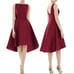 Alfred Sung Burgundy Sateen Twill High Low Cocktail Dress Size 20