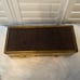 Vintage wood box covered in brass