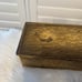 Vintage wood box covered in brass