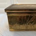 Vintage wood box covered in brass