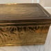 Vintage wood box covered in brass