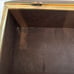 Vintage wood box covered in brass