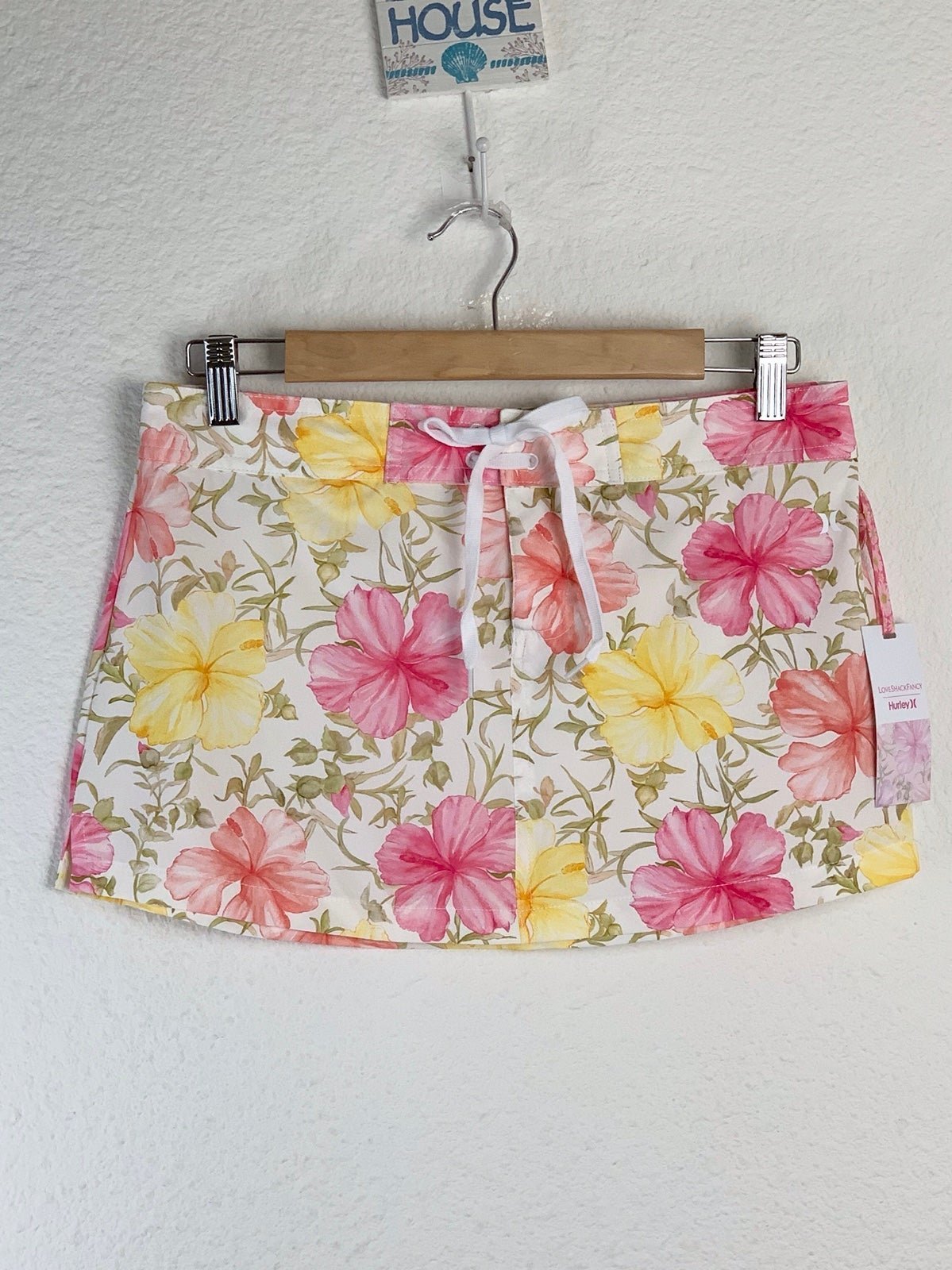 LoveShackFancy x Hurley Hibiscus Boardie Skirt Sz S