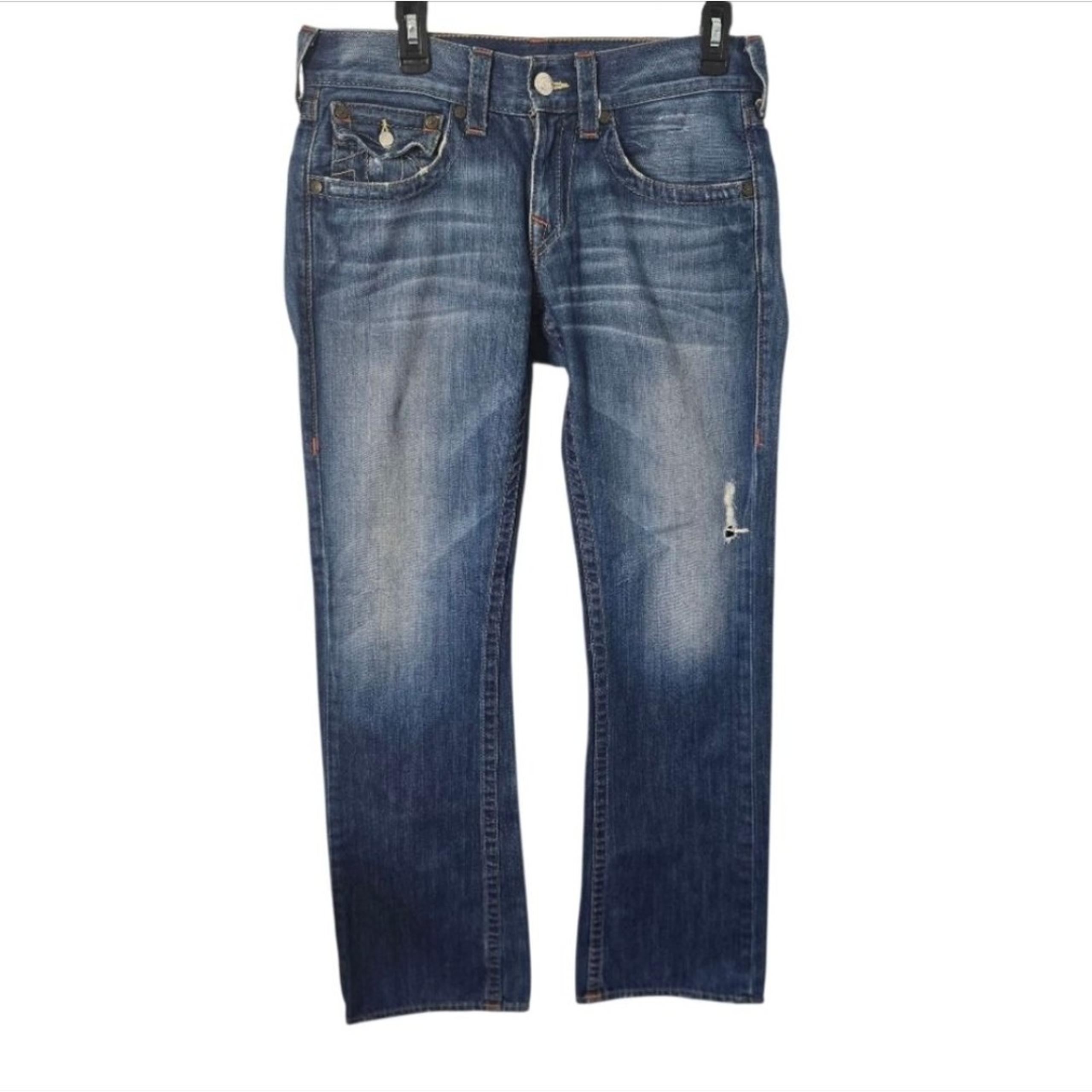 True Religion Billy Seat 34 Blue Denim Jeans Bootcut
