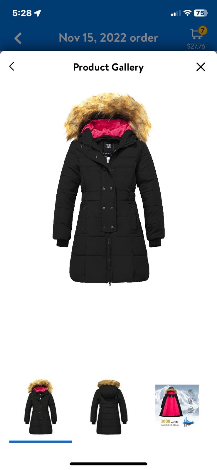 Girls Puffer Jacket 14/16