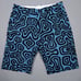 Hreski Blue With Black Lines Golf Shorts Chino Stretch Lightweight Preppy 34