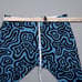 Hreski Blue With Black Lines Golf Shorts Chino Stretch Lightweight Preppy 34