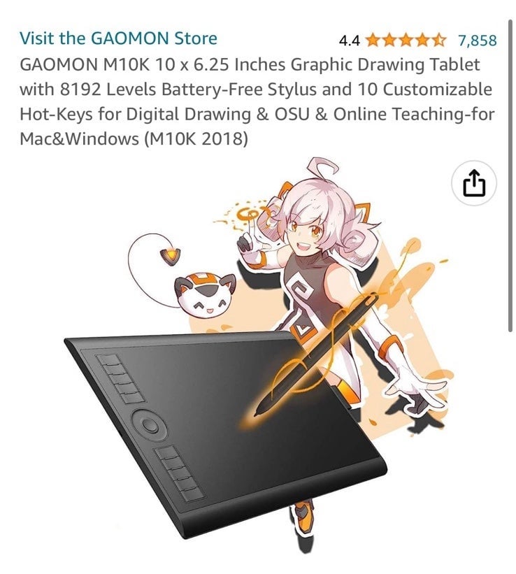 Gaomon M10K 2018 Drawing Tablet