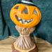 Ceramics by Lindi: Lighted Vintage Pumpkin on Haystack