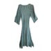 Stacia maxi belted spun rayon variated green and blue dress size medium