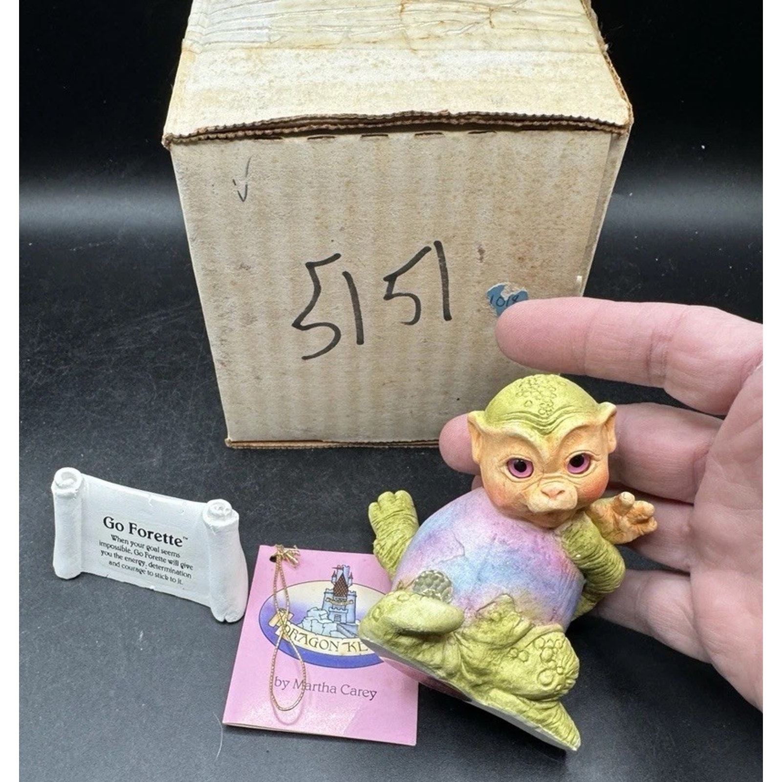 1991 MARTY SCULPTURE DRAGON KEEP HATCHLETTE GO FORETTE #5151 DRAGON RARE!