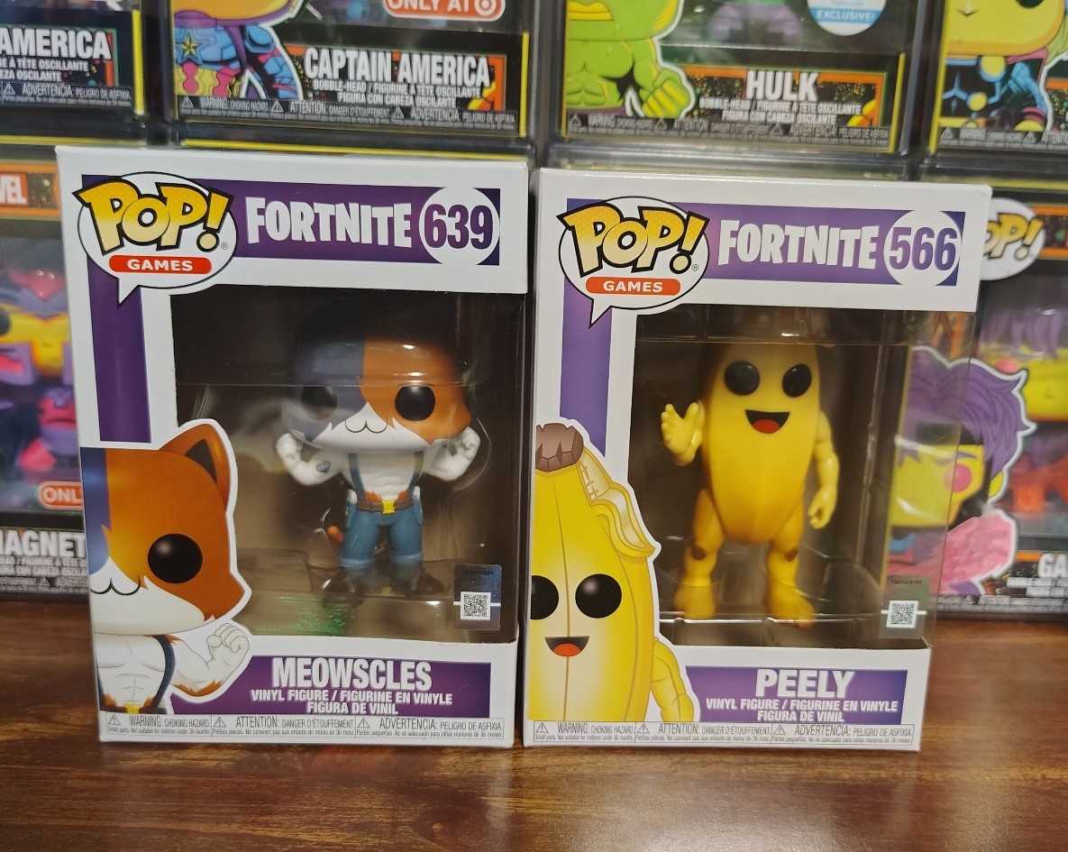 Funko Fortnite #566 Peely + #639 Meowscles