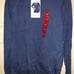 Blue Solid Sweatshirt XL 74 Tunic Extra Large Long Sleeves New