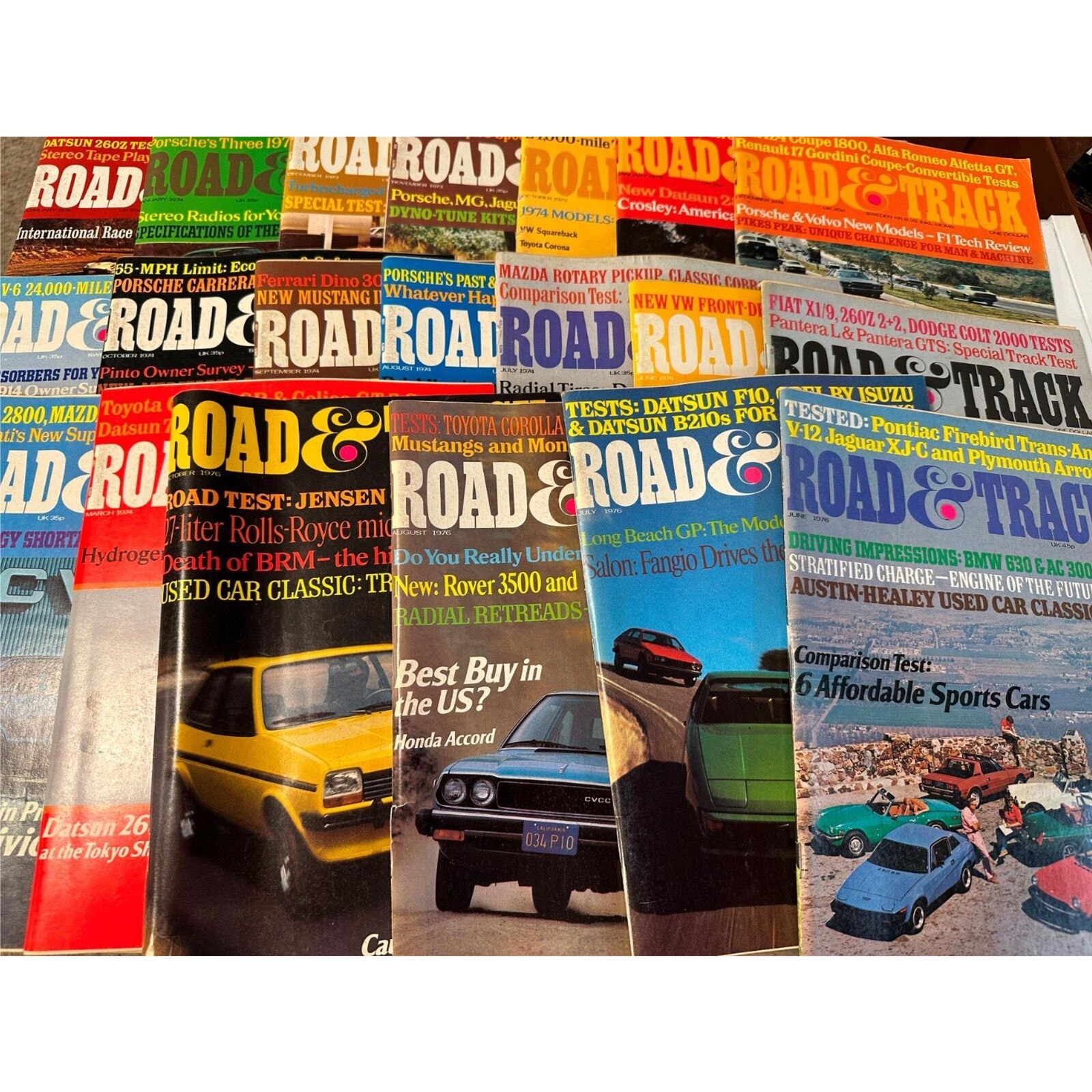 Road & Track Magazine 1970's 20 Different Sports Car Magazine Lot 22