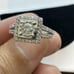 10k White Gold .35 ctw Diamond Halo Ring Size 5
