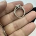 10k White Gold .35 ctw Diamond Halo Ring Size 5