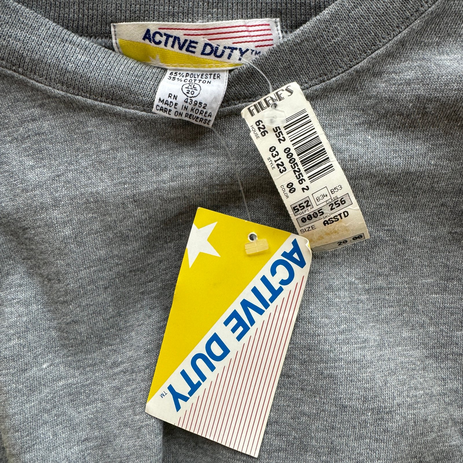 Vintage deadstock 1980s color block sweatshirt from filene’s