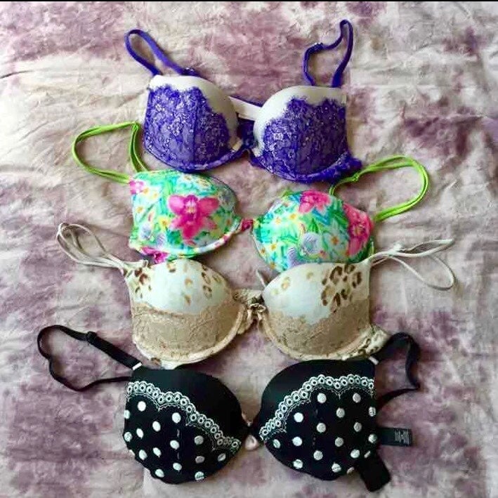 Victoria's Secret Push-Up Bras. Not Pink. 3 count. No black one