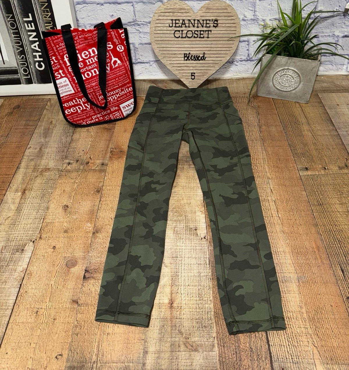 Lululemon Invigorate High-Rise Crop 23 Heritage 365 Camo Green Twill Multi 4