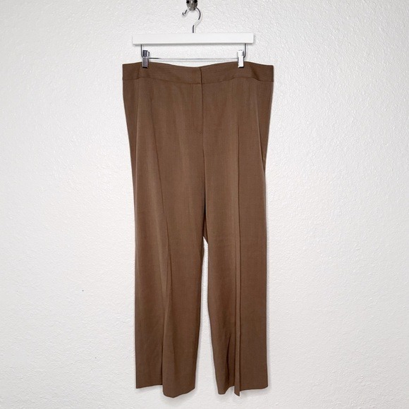 LAFAYETTE 148 TAN WOOL BLEND TROUSERS SZ 14