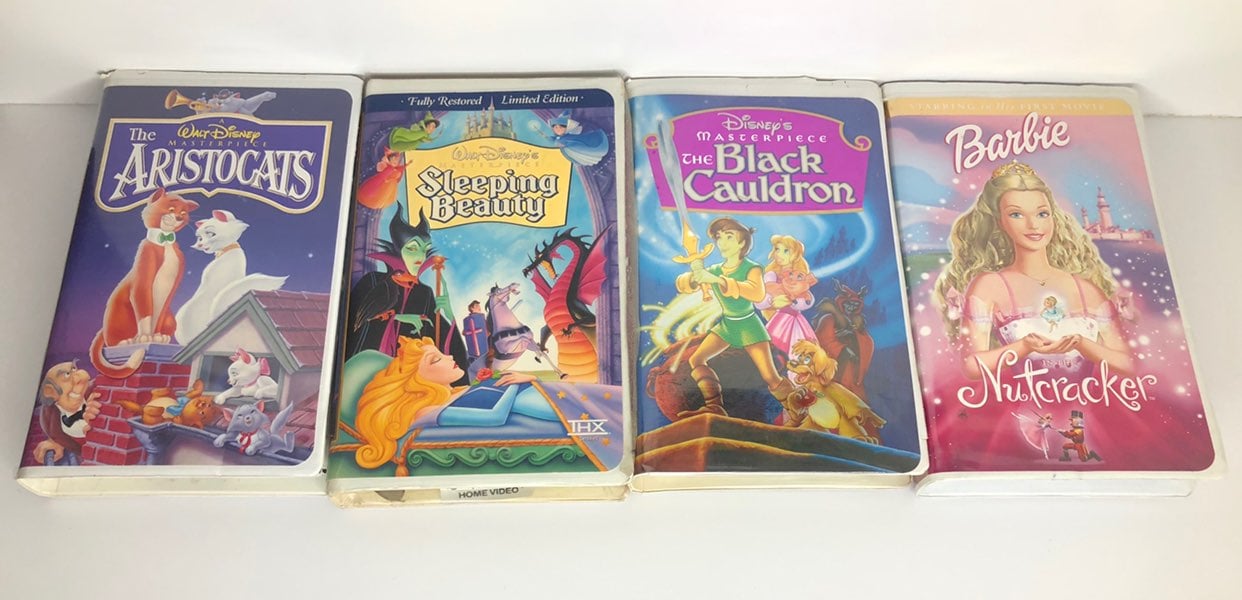 VHS Movie Tapes(Disney, Barbie)