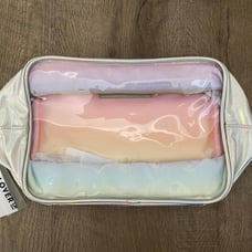 New NWT Stoney Clover Lane SCL Shimmer Clear Front Large Pouch