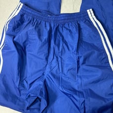 Vintage Adidas Blue Windbreaker Parachute Pants 2000's XL Baggy Basketball Y2K