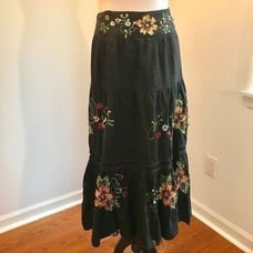 WD.NY Maxi Skirt Appliqué Design Sz 14
