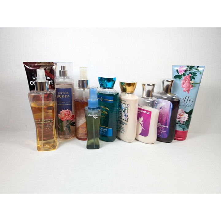 Assorted Bath & Body Works Products Fragrance Mist Lotion Shower Gel