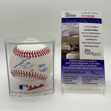 Jacob Gonzalez Autographed Ole Miss “Hotty Toddy” ROMLB Rawlings Baseball JSA