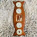 Lighthouse clock, hand carved wood, hygrometer, thermometer, barometer