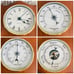 Lighthouse clock, hand carved wood, hygrometer, thermometer, barometer