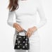 MICHAEL KORS Mercer Small Logo Embossed Leather Bucket Bag COLOR BLACK NWT