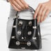 MICHAEL KORS Mercer Small Logo Embossed Leather Bucket Bag COLOR BLACK NWT