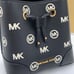 MICHAEL KORS Mercer Small Logo Embossed Leather Bucket Bag COLOR BLACK NWT
