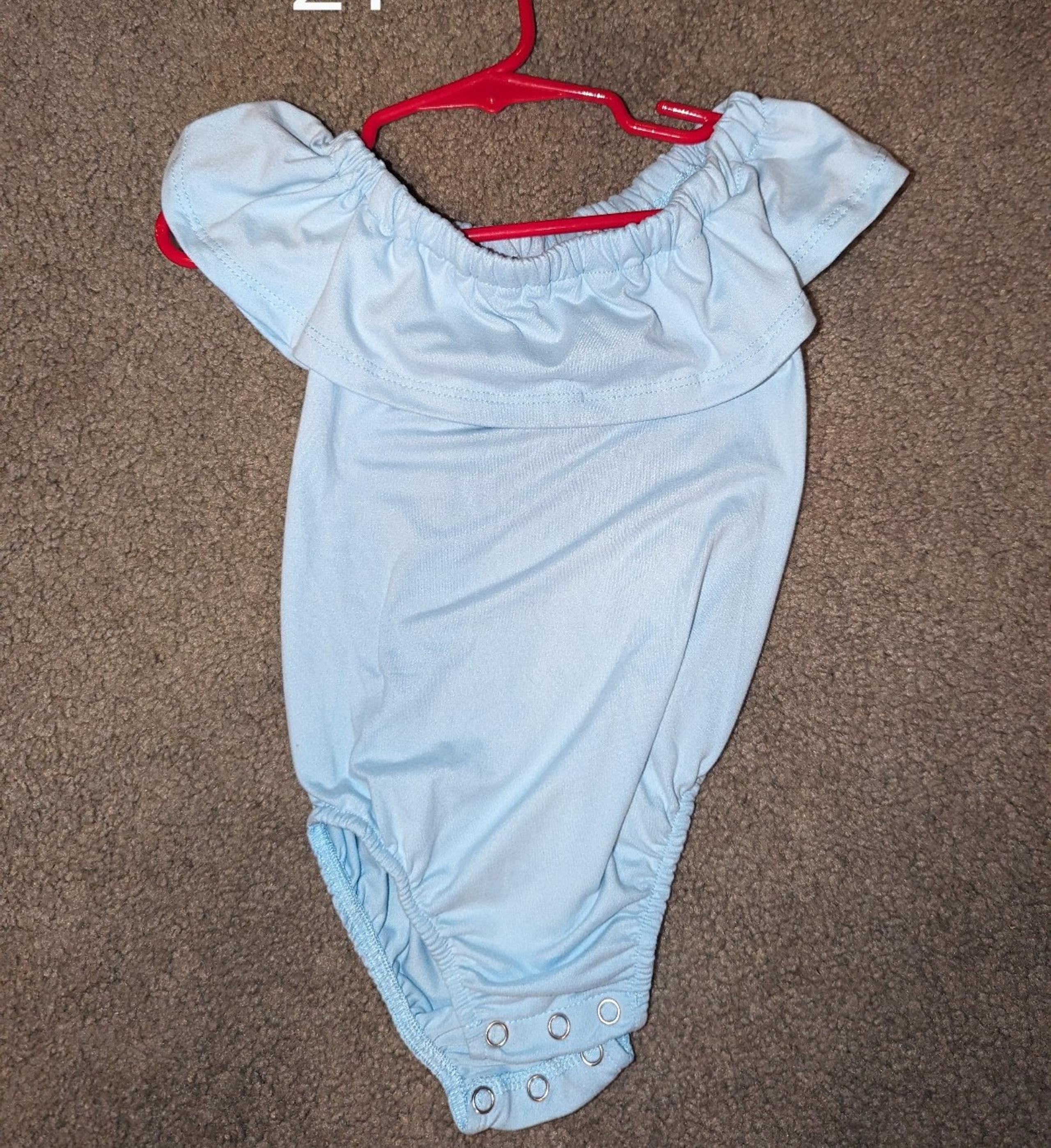 Bailey's Blossoms blue flutter sleeve leo
