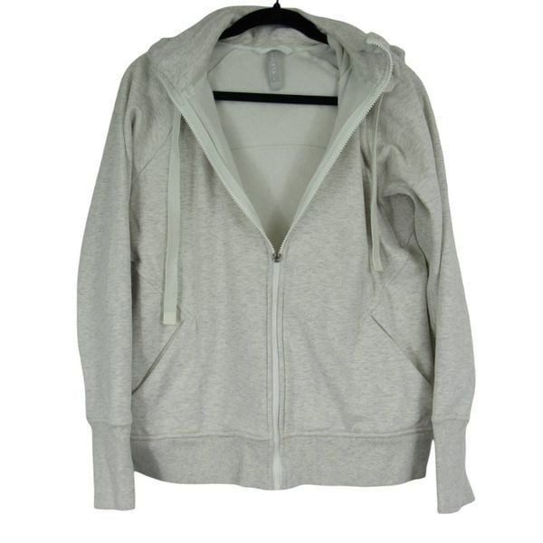 Athleta Womens Luxe Stronger Hoodie in Cream Sz L