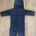Baby Gap Hooded snowsuit 3-6 months baby boy girl blue Full Zip fleece lined