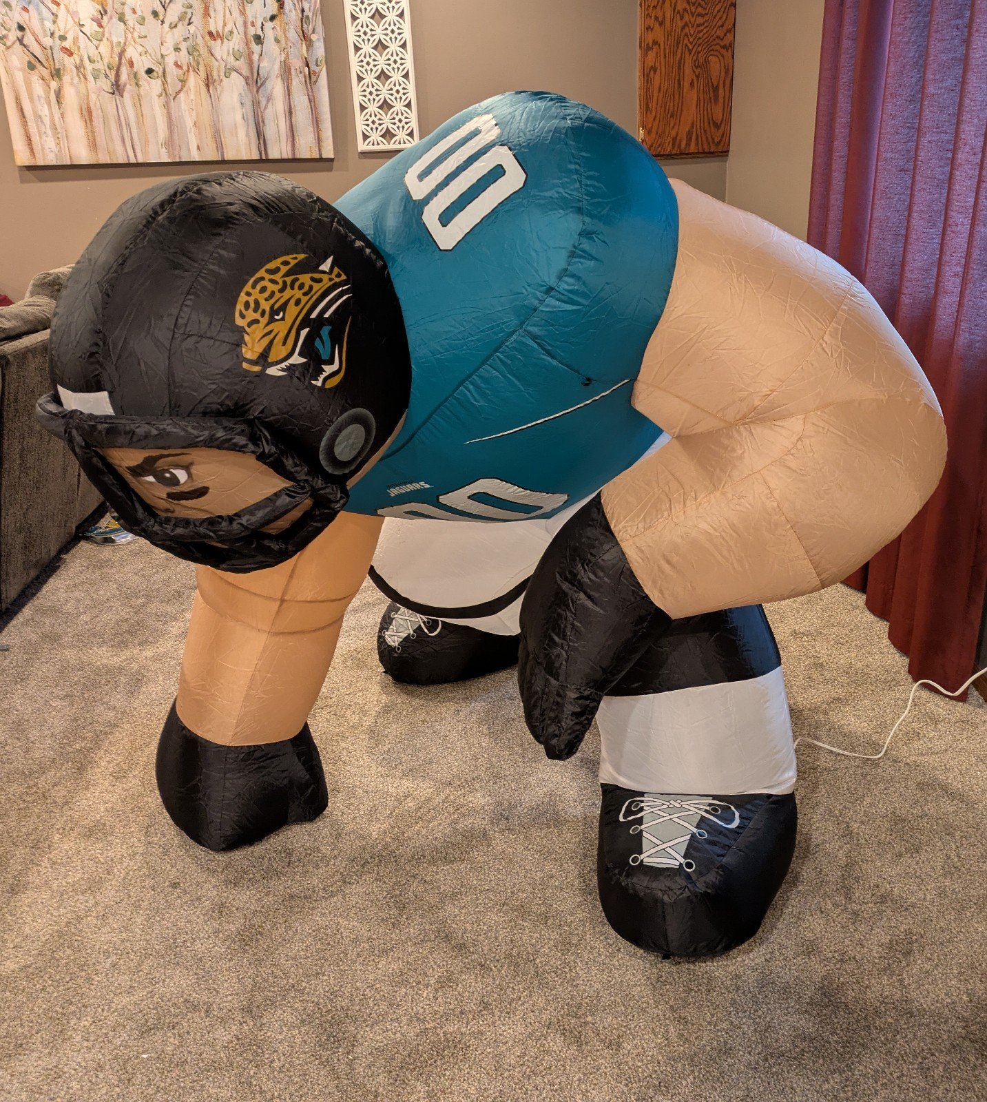 NFL Jacksonville Jaguars Football Apparel Inflatable Yard Bubba Football New