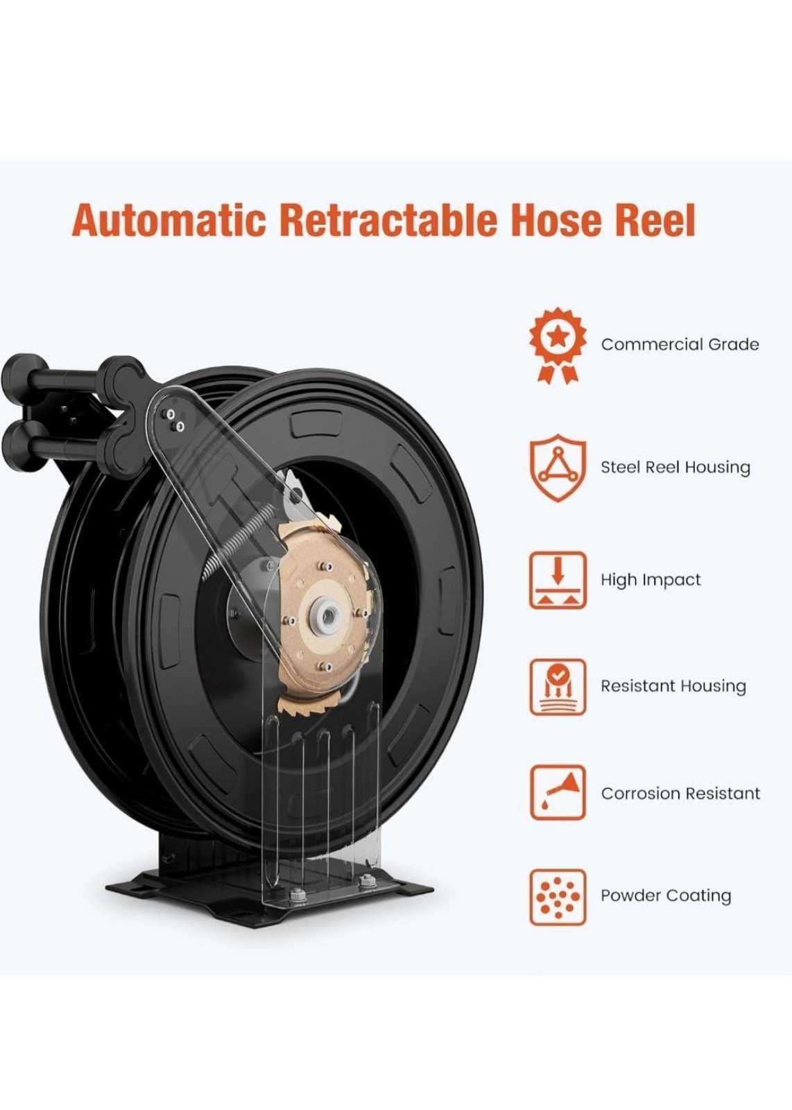 Pressure washer hose reel