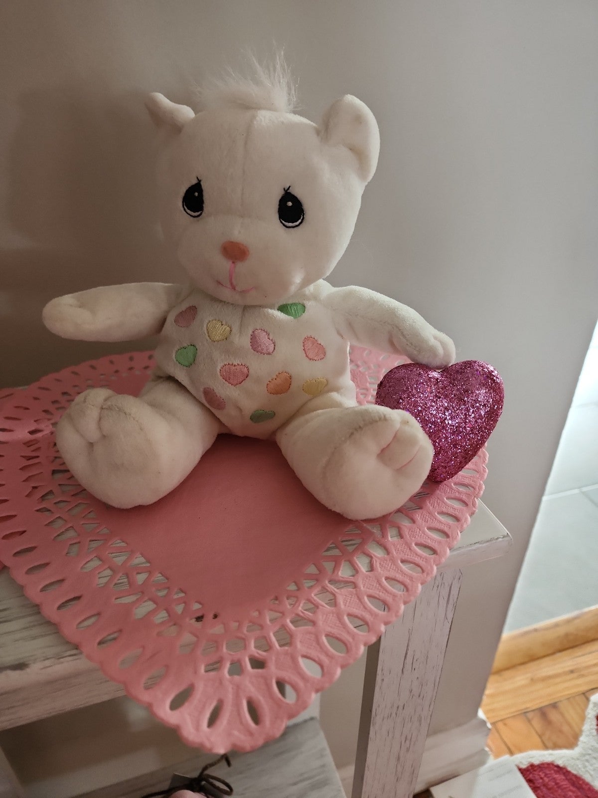 Precious moments tender tails bear with hearts